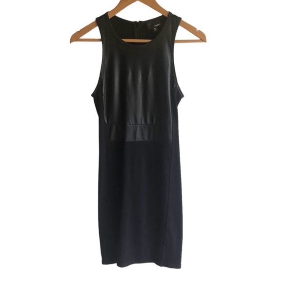 Wilfred Free Elin Dress XS Black Faux Leather Panel - Picture 2 of 12